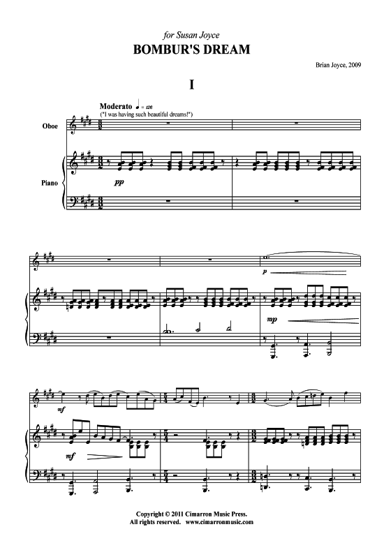 Bombur acute s Dream (Oboe + Klavier) (Klavier  Oboe) von Brian Joyce