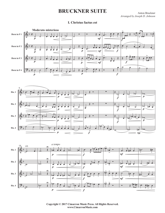 Bruckner Suite (Horn Quartett) (Quartett (Horn)) von Anton Bruckner