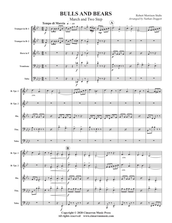 Bulls and Bears (Blechbl auml ser Quintett) (Quintett (Blech Brass)) von Robert Morrison Stults