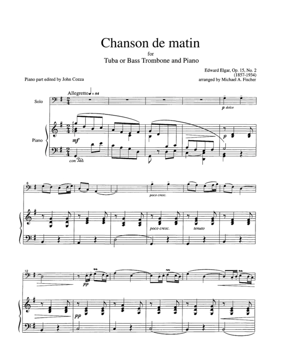 Chanson de Matin (Tuba + Klavier) (Klavier  Tuba) von Edward Elgar