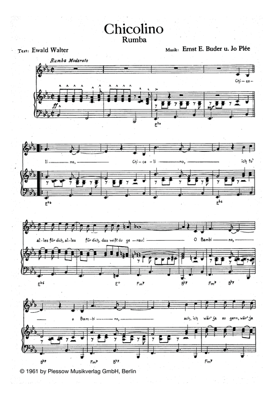 Chicolino (Klavier + Gesang) (Klavier Gesang  Gitarre) von Rumba
