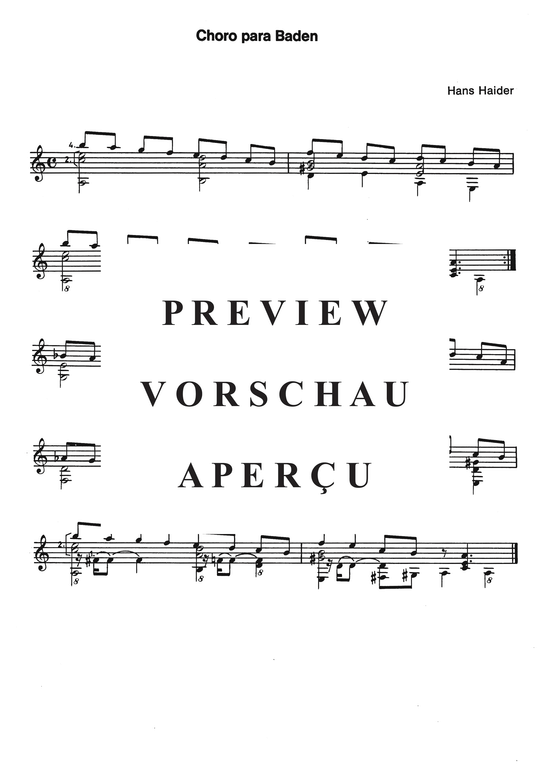 Choro Para Baden (2x Gitarre) (Duett (2 St.)) von 1977