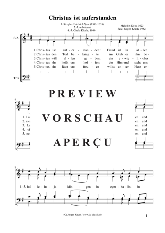 Christus ist auferstanden (Gemischter Chor) (Gemischter Chor) von unbekannt