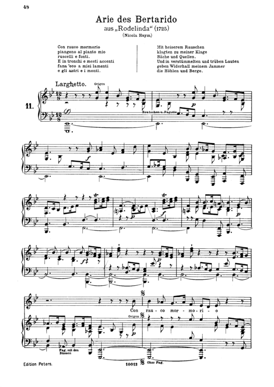 Con rauco mormorio (Alt + Klavier) (Klavier  Alt) von G. F. H ndel