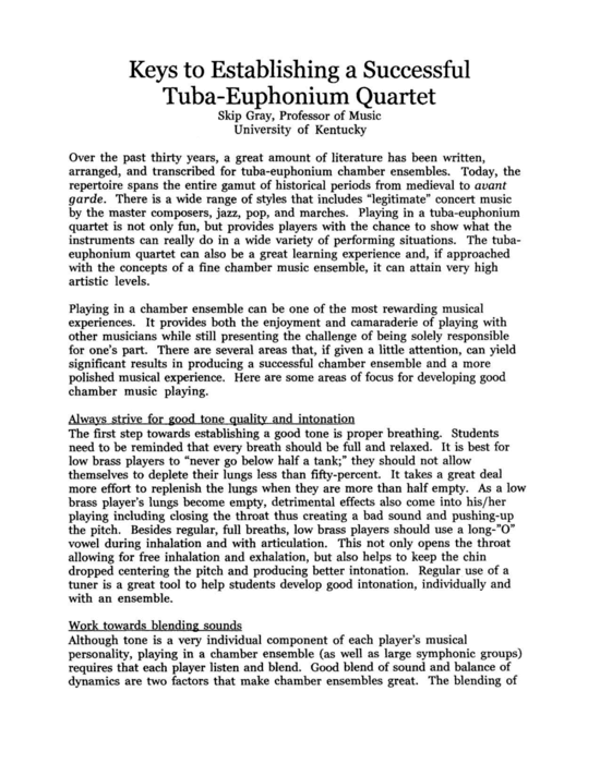 Concert and Contest Collection for Tuba-Euphonium Quartet (Tuba Quartett EETT) (Quartett (Tuba)) von Skip Gray