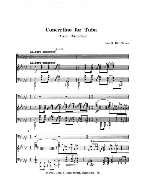 Concertino (Tuba + Klavier) (Klavier  Tuba) von John Kitts-Turner