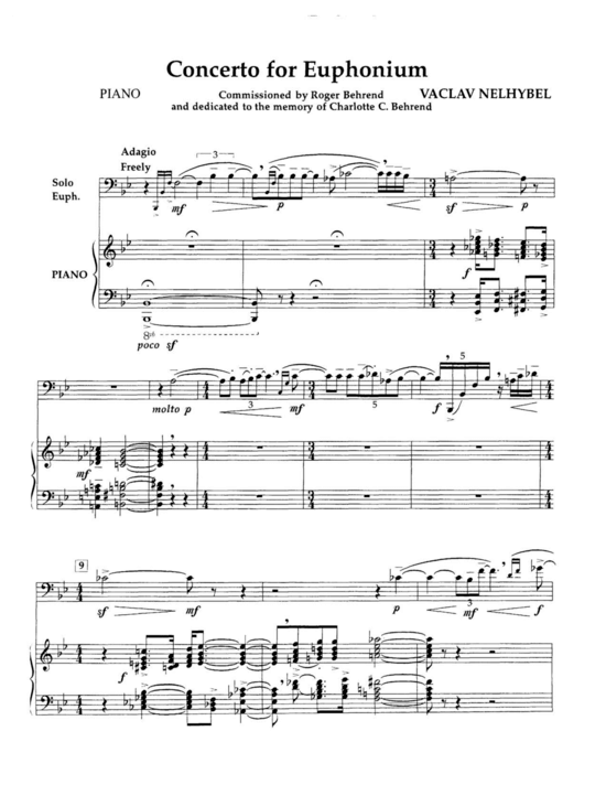 Concerto for Euphonium (Euphonium + Klavier) (Klavier  Euphonium) von Vaclav Nelhybel