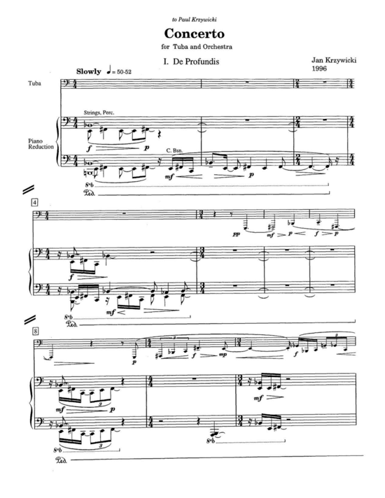 Concerto (Piano Reduction) (Tuba + Klavier) (Klavier  Tuba) von Jan Krzywicki