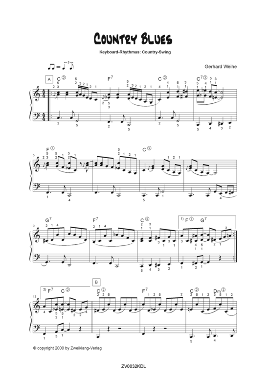 Country Blues (Klavier Solo) (Klavier Solo) von Gerhard Weihe