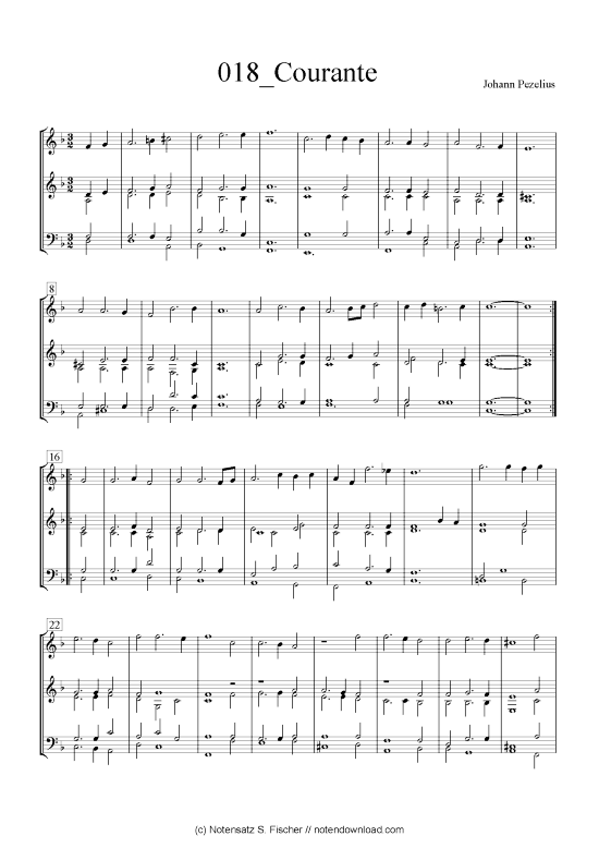 Courante (Quintett in C) (Quintett (Blech Brass)) von Johann Pezelius