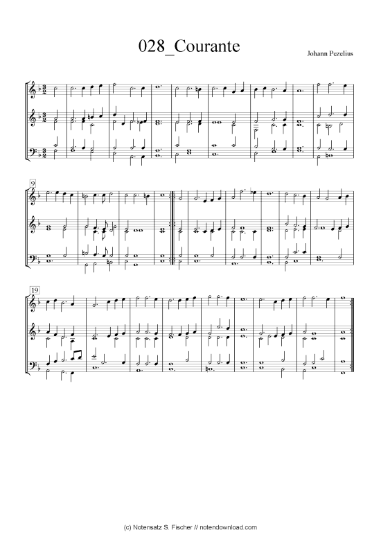 Courante (Quintett in C) (Quintett (Blech Brass)) von Johann Pezelius