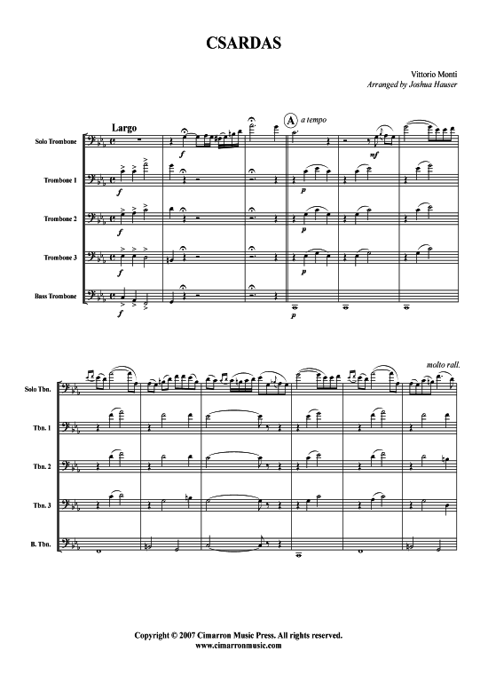 Csardas (Posaunen-Ensemble) (Ensemble (Blechbl ser)) von Vittorio Monti