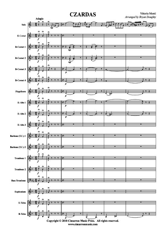 Csardas (Tuba + Brass-Band) (Ensemble  Solo Instrument) von Vittorio Monti