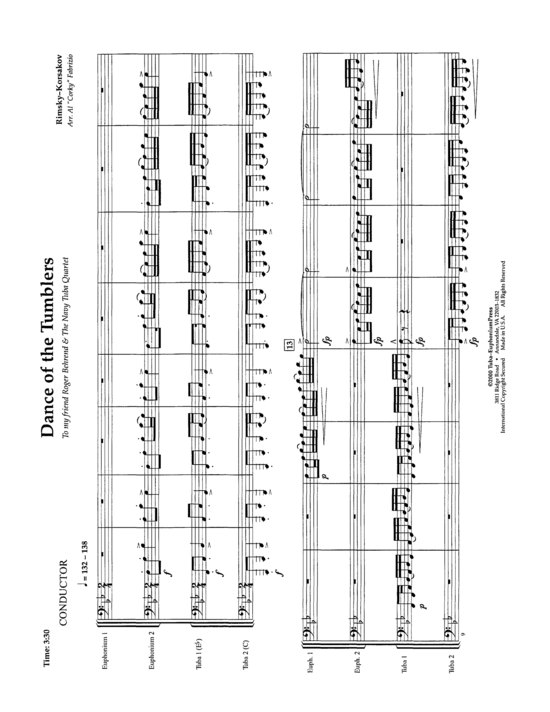 Dance of the Tumblers (Tuba Quartett EETT) (Quartett (Tuba)) von Rimsky-Korsakov
