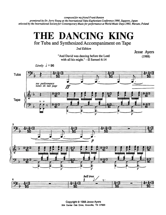 Dancing King (Tuba Solo + Tape) (Tuba (Solo)) von Jesse Ayers