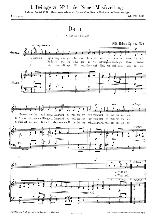 Dann (Klavier + Gesang) (Klavier  Gesang) von Wilhelm Heiser