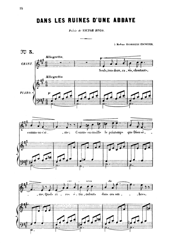 Dans les ruines d acute une abbaye Op.2 No.1 (Gesang hoch + Klavier) (Klavier  Gesang hoch) von Faur eacute Gabriel