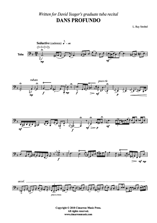 Dans Profundo (Tuba + Klavier) (Klavier  Tuba) von Ray Strobel