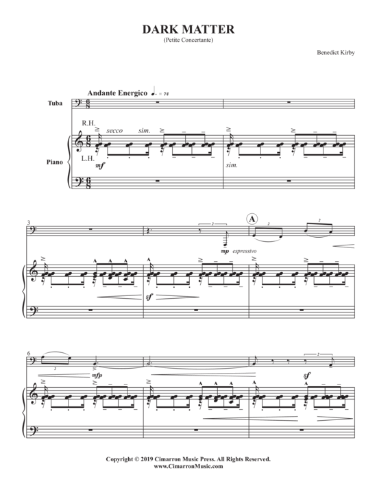 Dark Matter (Tuba + Klavier) (Klavier  Tuba) von Benedict Kirby