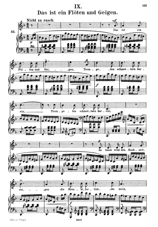 Das ist ein Fl ten und Geigen Op.48 No.9 (Gesang hoch + Klavier) (Klavier  Gesang hoch) von Robert Schumann