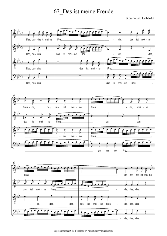 Das ist meine Freude (Gemischter Chor) (Gemischter Chor) von Liebholdt Motette ber Ps. 73 28