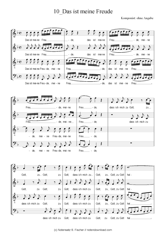Das ist meine Freude (Gemischter Chor) (Gemischter Chor) von Neujahrsmotette ber Ps. 73 28