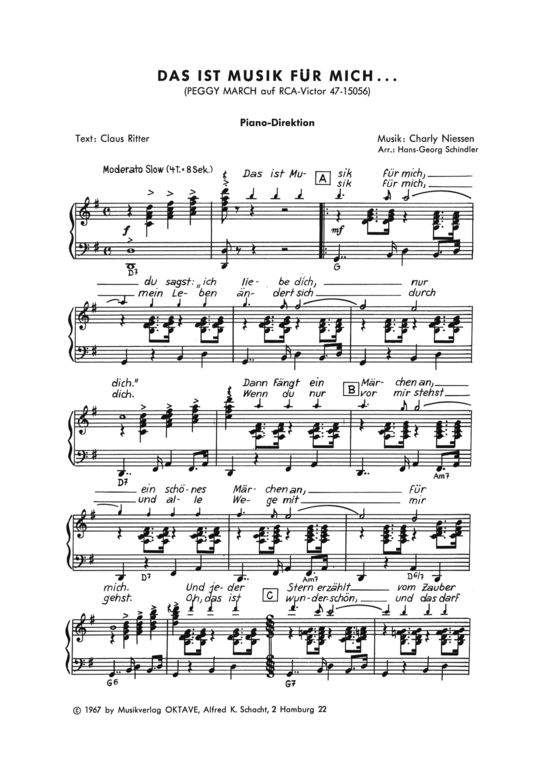 Das ist Musik f uuml r Mich (Salonorchester) (Combo (Salonorchester)) von 1967