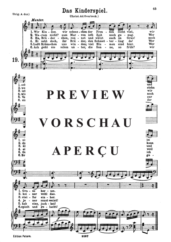 Das Kinderspiel K.498 (Gesang mittel + Klavier) (Klavier  Gesang mittel) von Wolfgang Amadeus Mozart