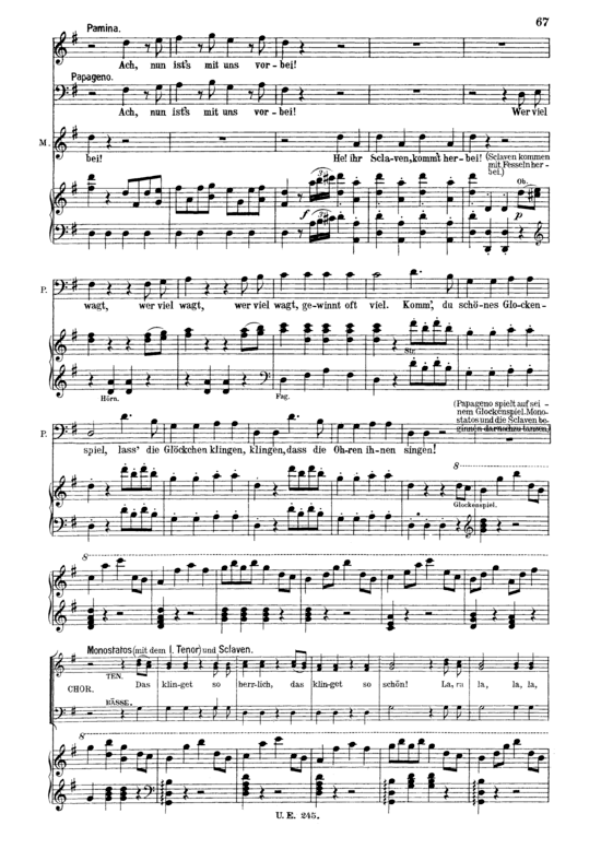 Das klingelt so herrlich (Klavier + Tenor Solo) (Klavier  Tenor) von W. A. Mozart (K.620)