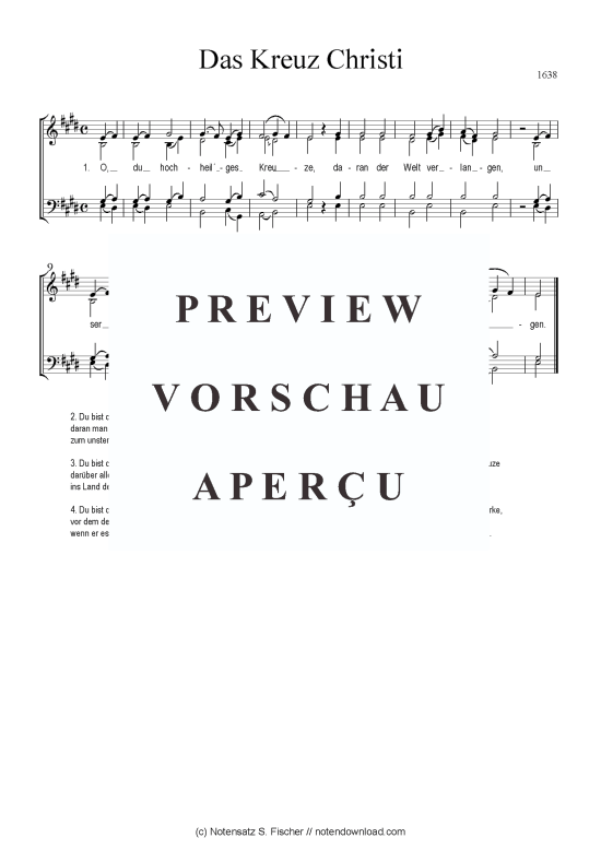 Das Kreuz Christi (Gemischter Chor) (Gemischter Chor) von Das geistliche Volkslied