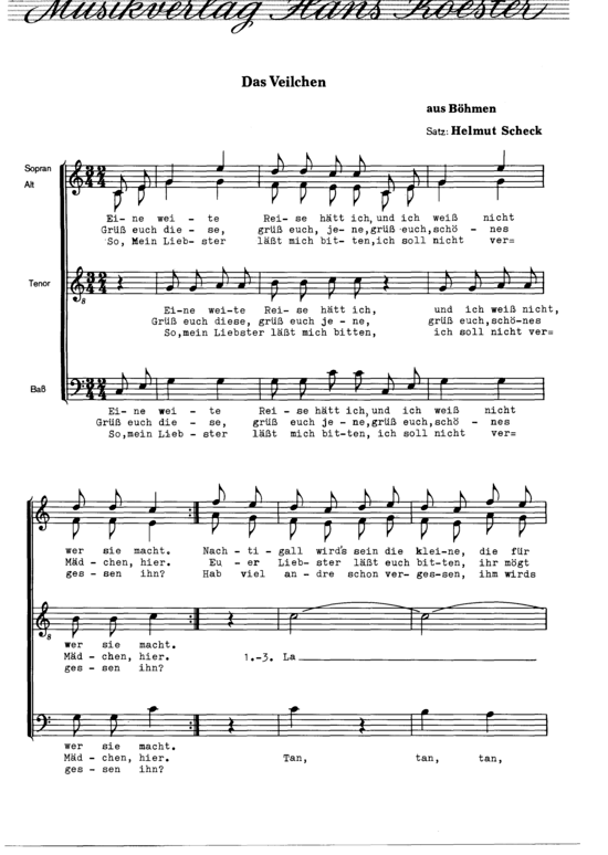 Das Veilchen (Gemischter Chor) (Gemischter Chor) von Volkslied
