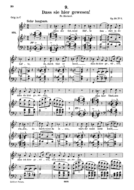 Dass sie hier gewesen D.775 (Gesang mittel + Klavier) (Klavier  Gesang mittel) von Franz Schubert