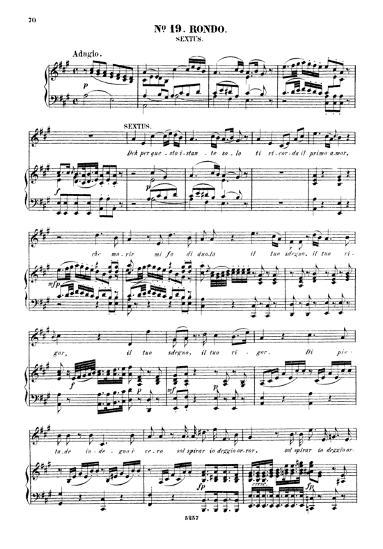Deh se piacer mi vuoi (Klavier + Sopran Solo) (Klavier  Sopran) von W. A. Mozart (K.621)