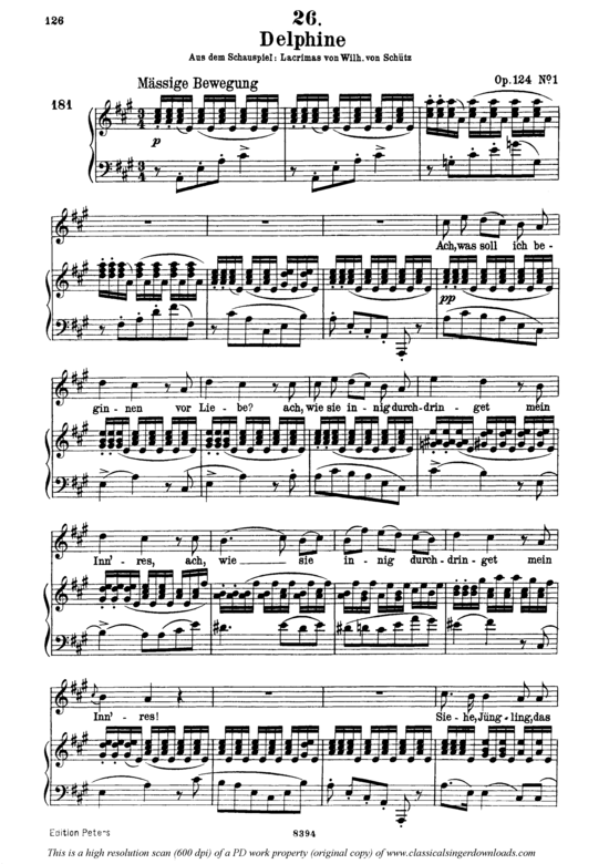Delphine D.857-2 (Gesang hoch + Klavier) (Klavier  Gesang hoch) von Franz Schubert