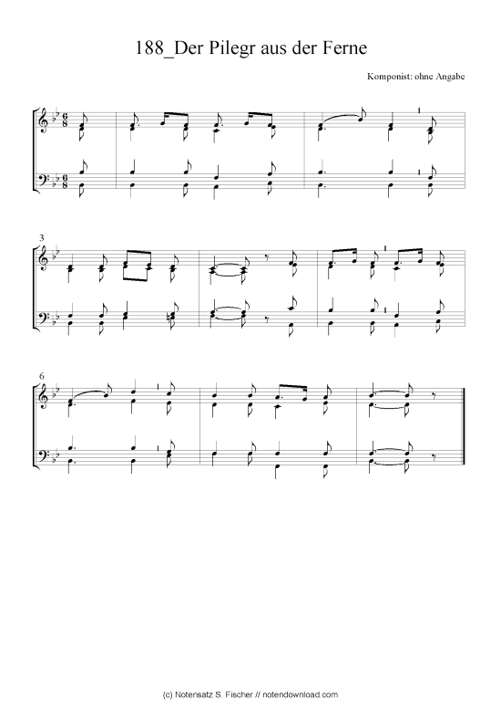 Der Pilegr aus der Ferne (Quartett in C) (Quartett (4 St.)) von 