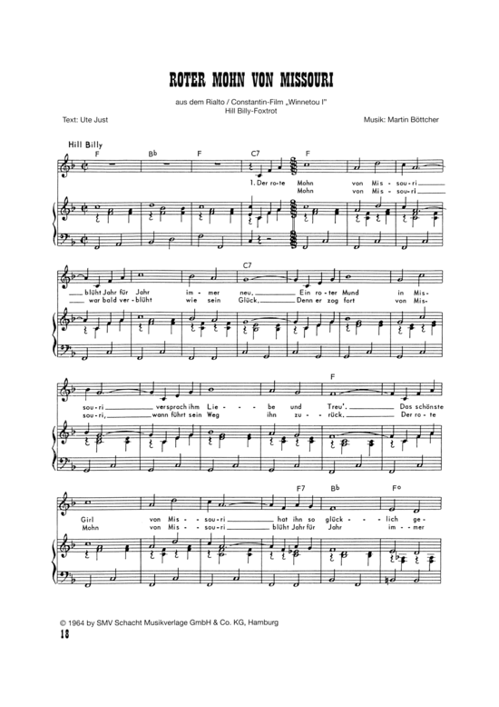 Der Rote Mohn Von Missouri (Klavier Solo) (Klavier Solo) von Karl May Filmmelodie