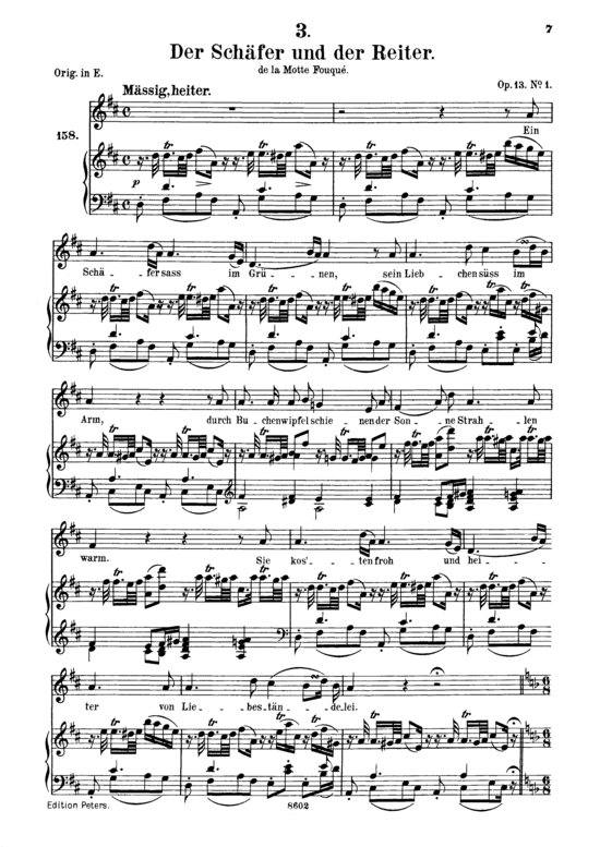 Der Sch auml fer und der Reiter D.517 (Gesang mittel + Klavier) (Klavier  Gesang mittel) von Franz Schubert