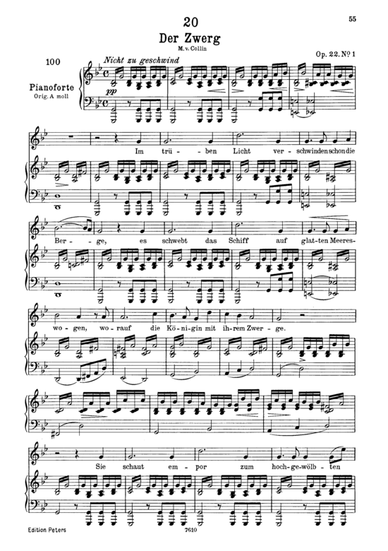 Der Zwerg D.771 (Gesang tief + Klavier) (Klavier  Gesang tief) von Franz Schubert