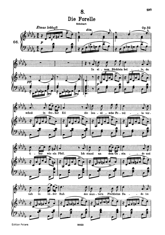 Die Forelle D.550 (Gesang hoch + Klavier) (Klavier  Gesang hoch) von Franz Schubert