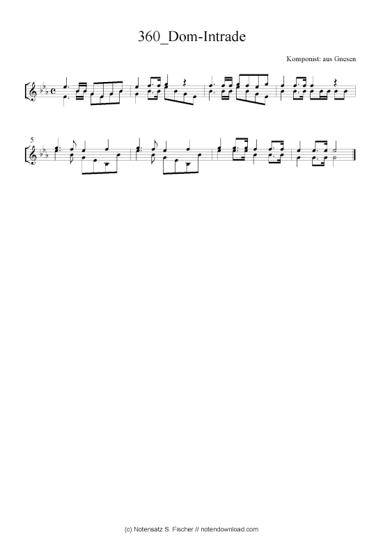 Dom-Intrade (Quartett in C) (Quartett (4 St.)) von aus Gnesen