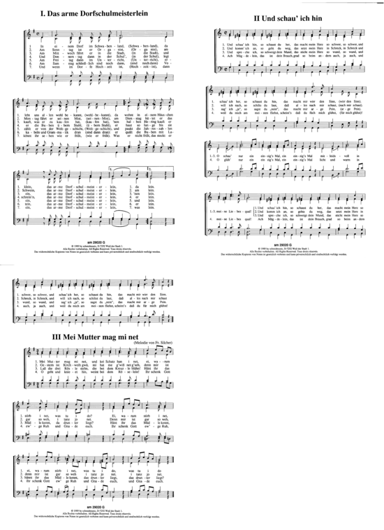 Drei schw auml bische Volkslieder (Gemischter Chor) (Gemischter Chor) von Chorsatz Ronald Autenrieth