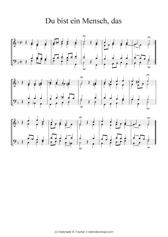 Du bist ein Mensch das (Klavier Solo) (Klavier Solo) von Johann Ch. G. Stade (Hrsgb.) 1830