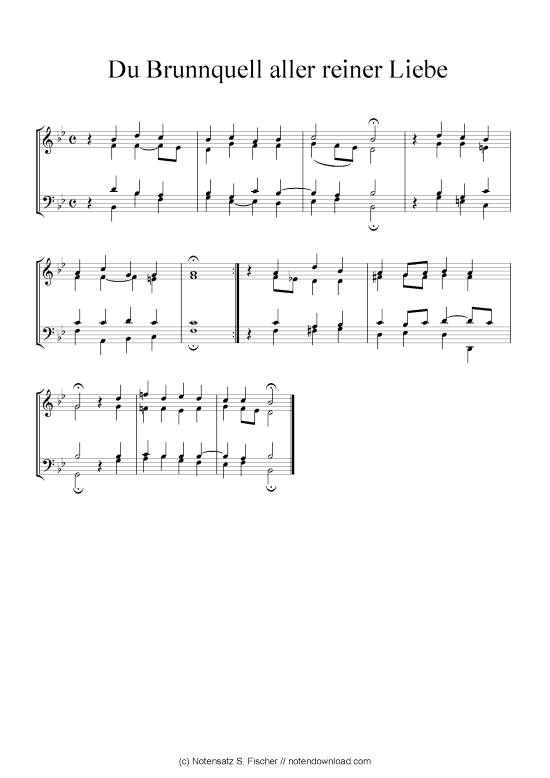 Du Brunnquell aller reiner Liebe (Klavier Solo) (Klavier Solo) von Johann Ch. G. Stade (Hrsgb.) 1830