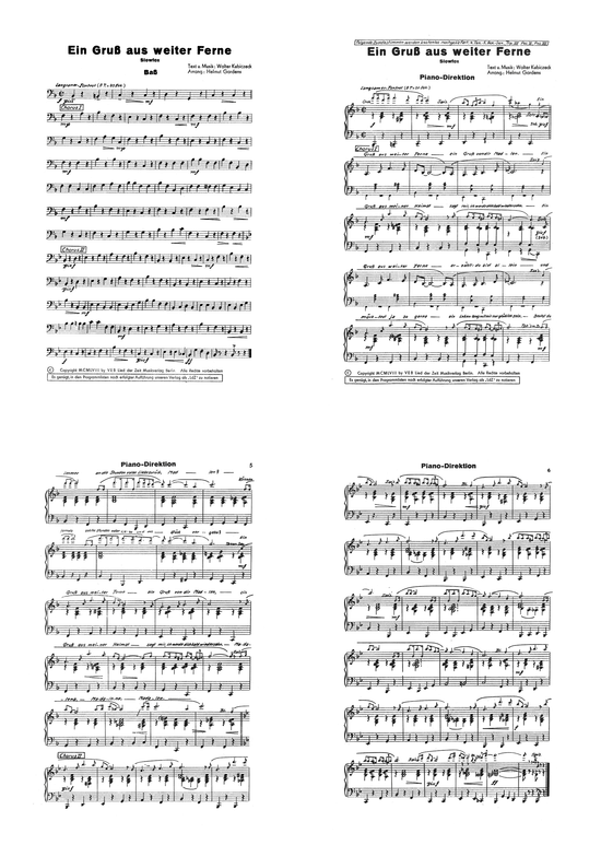 Ein Gru szlig aus weiter Ferne (Combo-Band) (Combo Band (mit 4 Bl ser)) von 1958