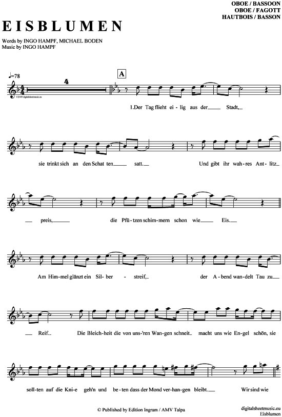 Eisblumen (Oboe  Fagott) (Oboe Fagott) von Eisblume