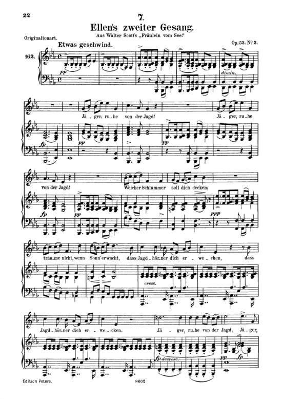 Ellen acute s Gesang II D.838 (Gesang mittel + Klavier) (Klavier  Gesang mittel) von Franz Schubert