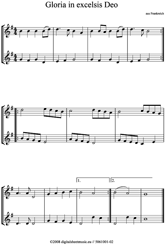 Engel lassen laut erschallen (2x Alt-Saxophon) (Duett (Saxophon)) von Weihnachtslied (sehr leicht)