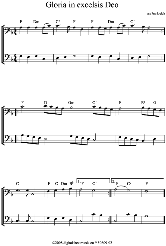 Engel lassen laut erschallen (2x Posaune in C) (Duett (Posaune)) von Weihnachtslied