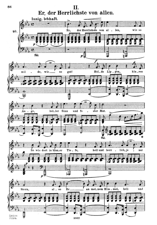 Er der Herrlichste von allen Op.42 No.2 (Gesang hoch + Klavier) (Klavier  Gesang hoch) von Robert Schumann