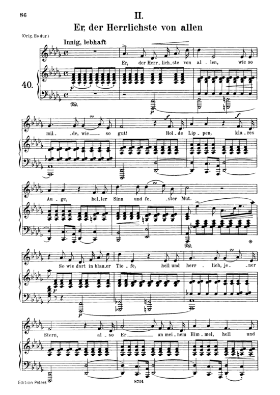 Er der Herrlichste von allen Op.42 No.2 (Gesang mittel + Klavier) (Klavier  Gesang mittel) von Robert Schumann